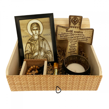 Catalog Icoane - Icoana Sfanta Marina Pirogravata in Lemn