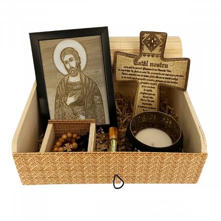 Catalog Icoane - Icoana Sfantul Alexandru Pirogravata in Lemn