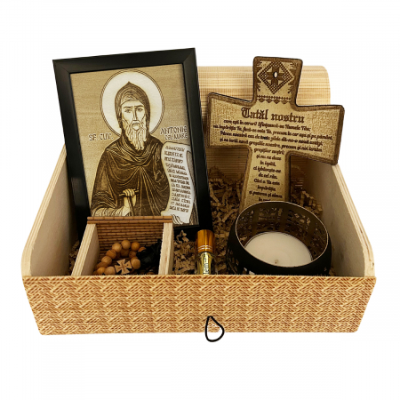 Catalog Icoane - Icoana Sfantul Antonie Pirogravata in Lemn