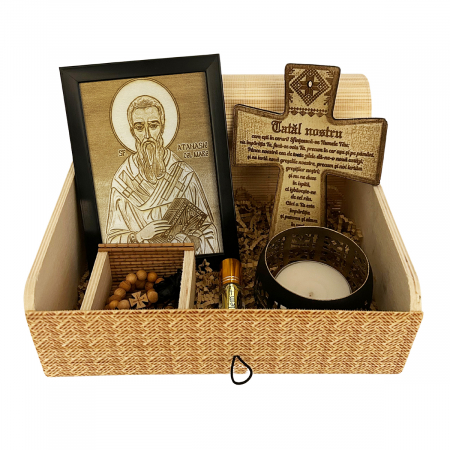 Catalog Icoane - Icoana Sfantul Atanasie Pirogravata in Lemn