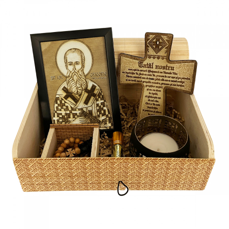 Catalog Icoane - Icoana Sfantul Grigorie Pirogravata in Lemn