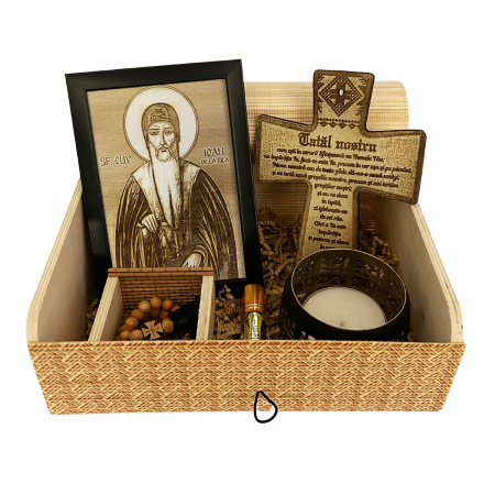 Icoane Sfinti - Icoana Sfantul Ioan de la Rila Pirogravata in Lemn