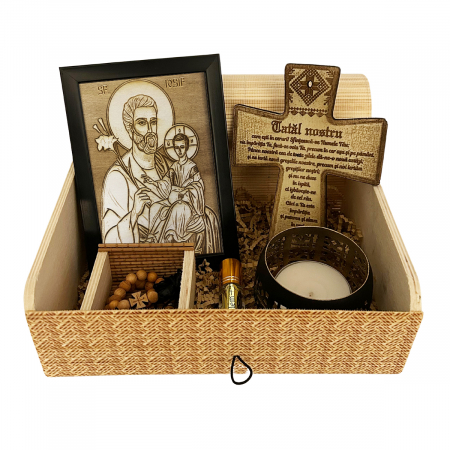 Catalog Icoane - Icoana Sfantul Iosif Pirogravata in Lemn