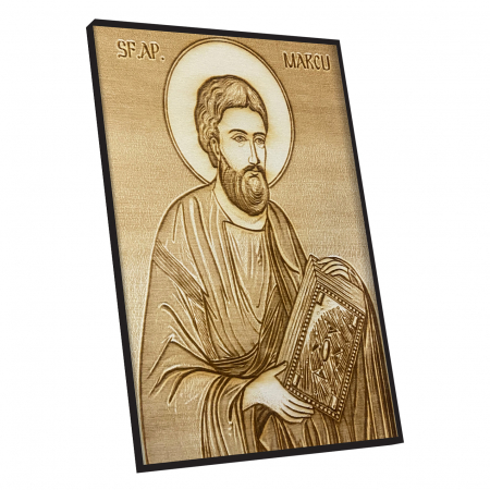 Icoana Sfantul Marcu Pirogravata in Lemn [1]