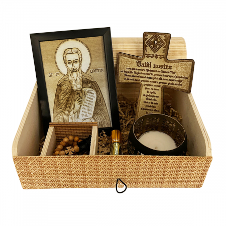 Catalog Icoane - Icoana Sfantul Martin Pirogravata in Lemn