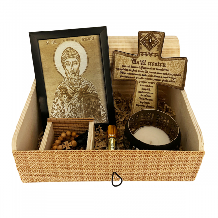 Catalog Icoane - Icoana Sfantul Spiridon Pirogravata in Lemn