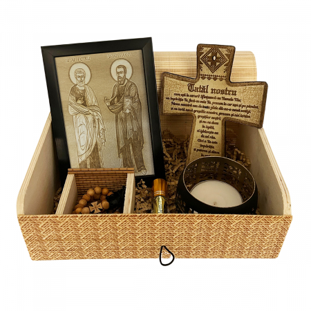 Catalog Icoane - Icoana Sfintilor Petru si Pavel Pirogravata in Lemn