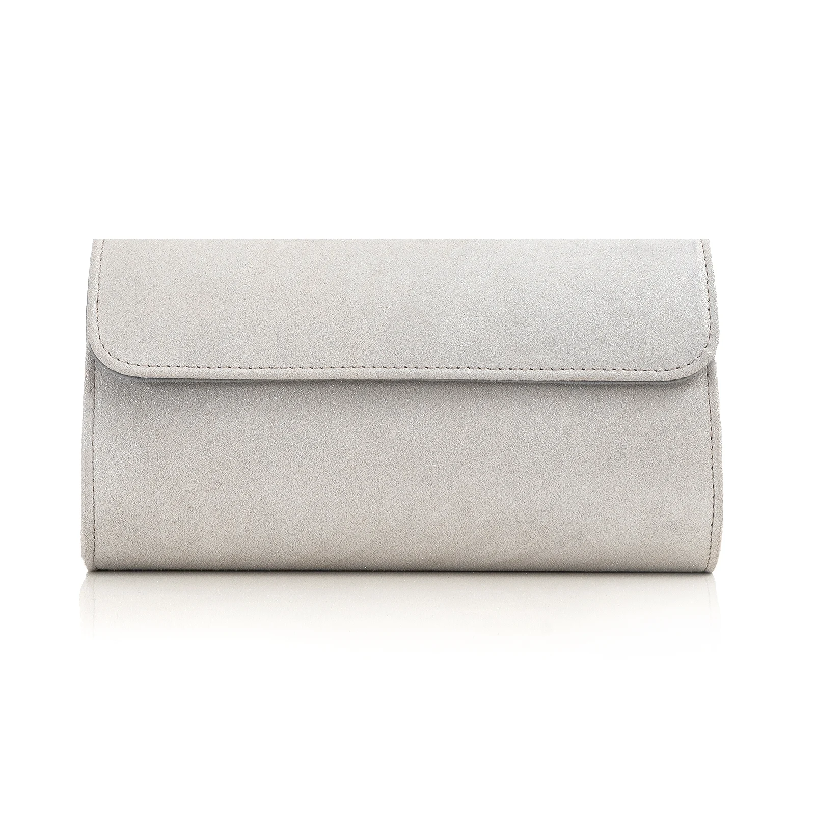 POSETA PLIC INA, DIN PIELE ALBA, CU ASPECT GLITTER [1]