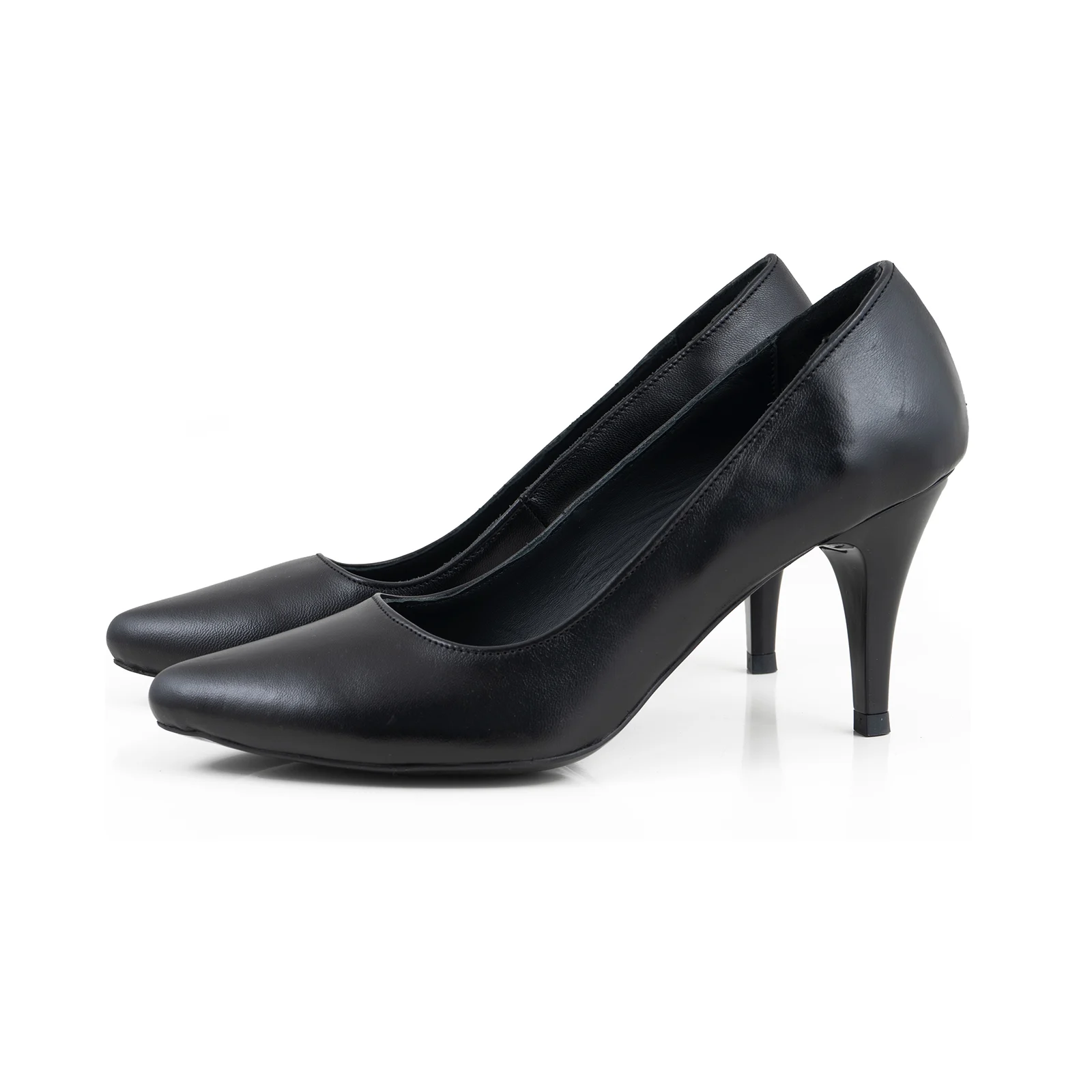 PANTOFI STILETTO, DIN PIELE NATURALA NEAGRA [2]