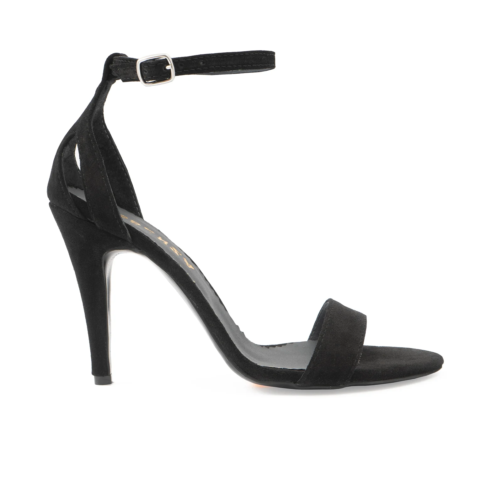 SANDALE DIN PIELE INTOARSA NEAGRA, CU TOC STILETTO [3]