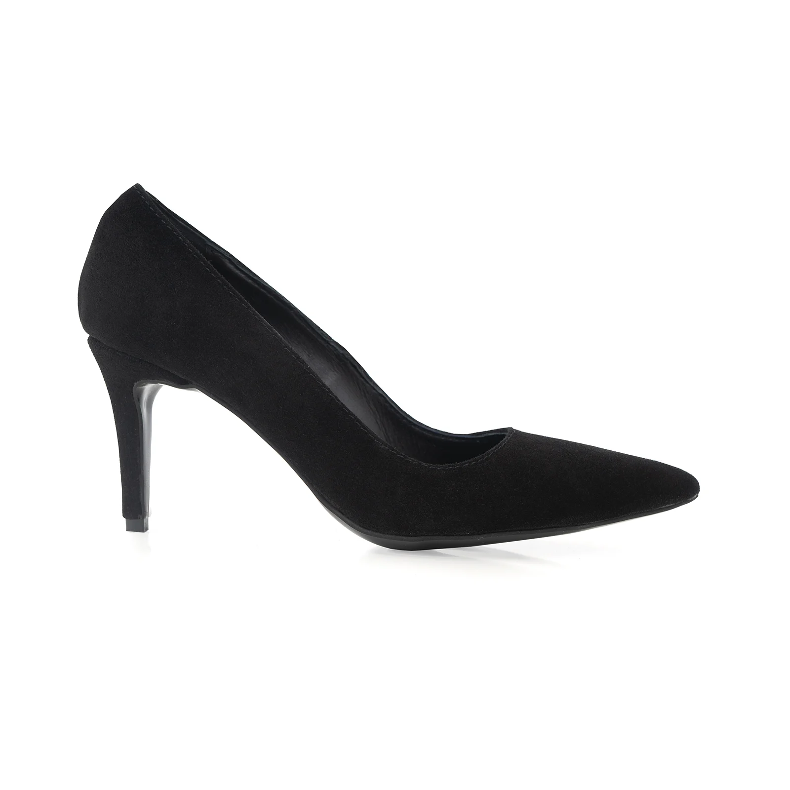 PANTOFI STILETTO, DIN PIELE NATURALA INTOARSA, CU TOC DE 7CM IMBRACAT IN PIELE [1]