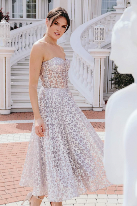ROCHIE SUPERBA, CU DETALII SUBTILE ARGINTII SI CORSET IN PARTEA DE SUS [4]