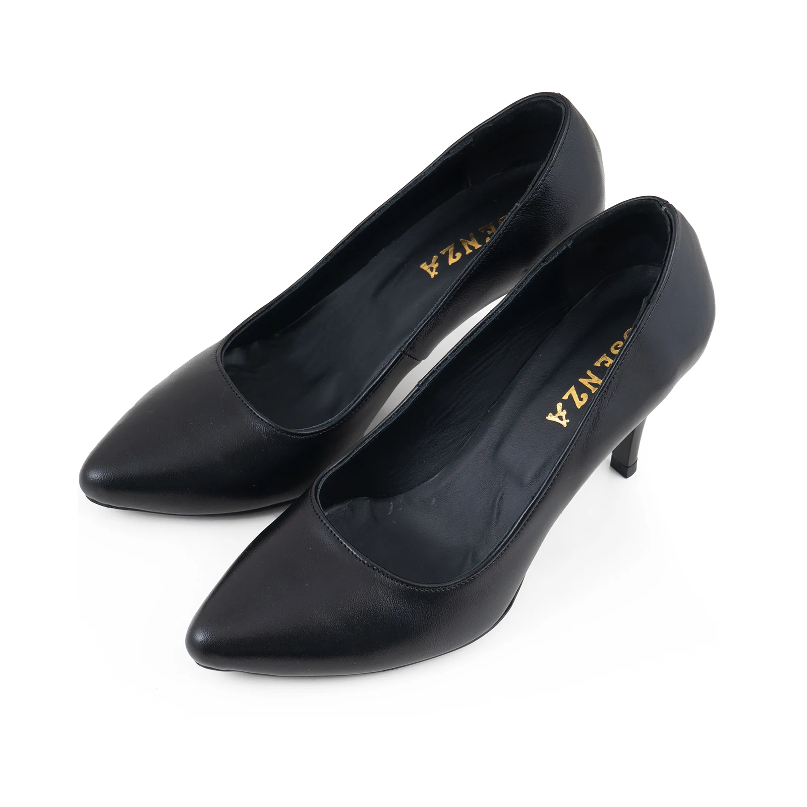 PANTOFI STILETTO, DIN PIELE NATURALA NEAGRA [3]