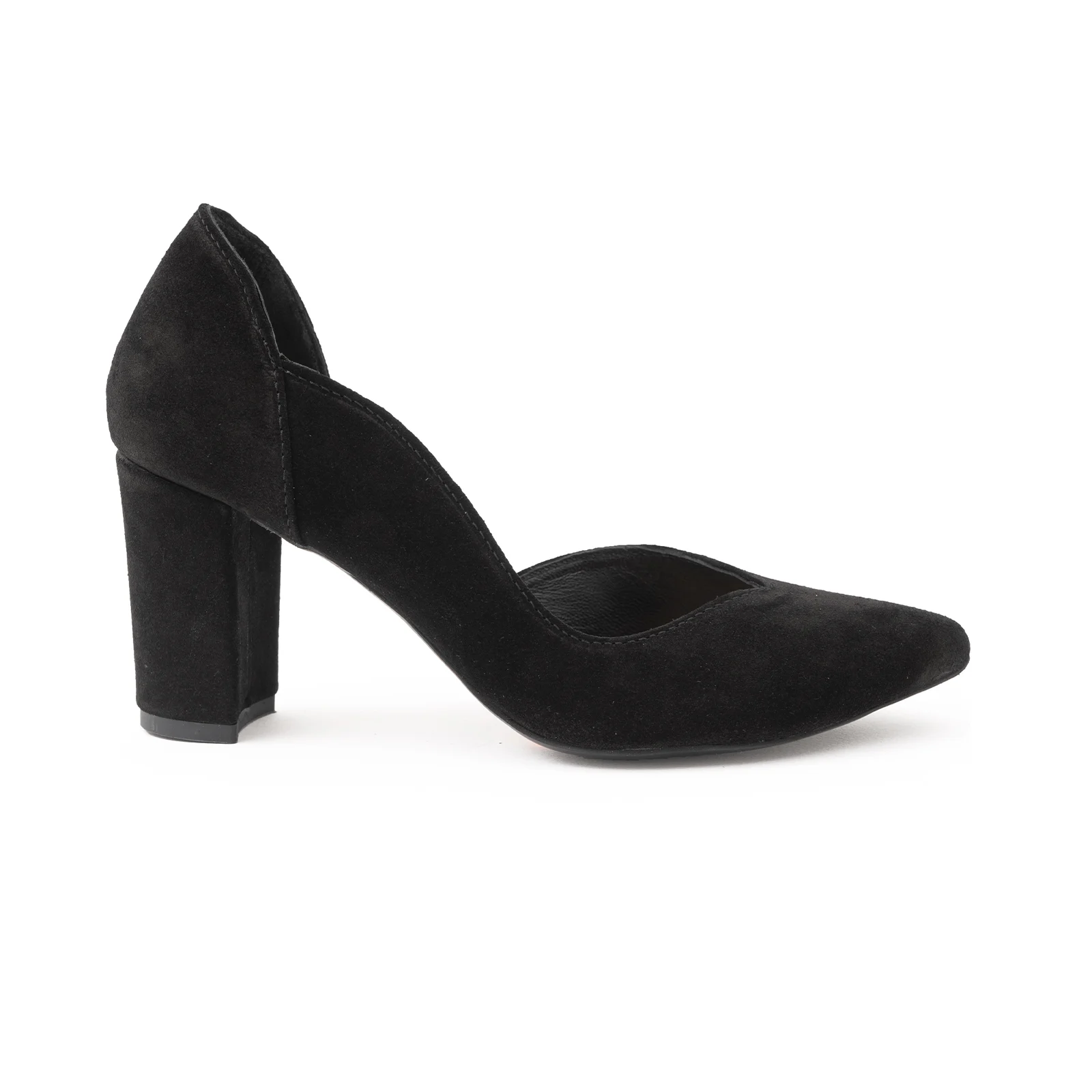 PANTOFI STILETTO, DIN PIELE INTOARSA NEAGRA, CU DECUPAJ INTERIOR [4]