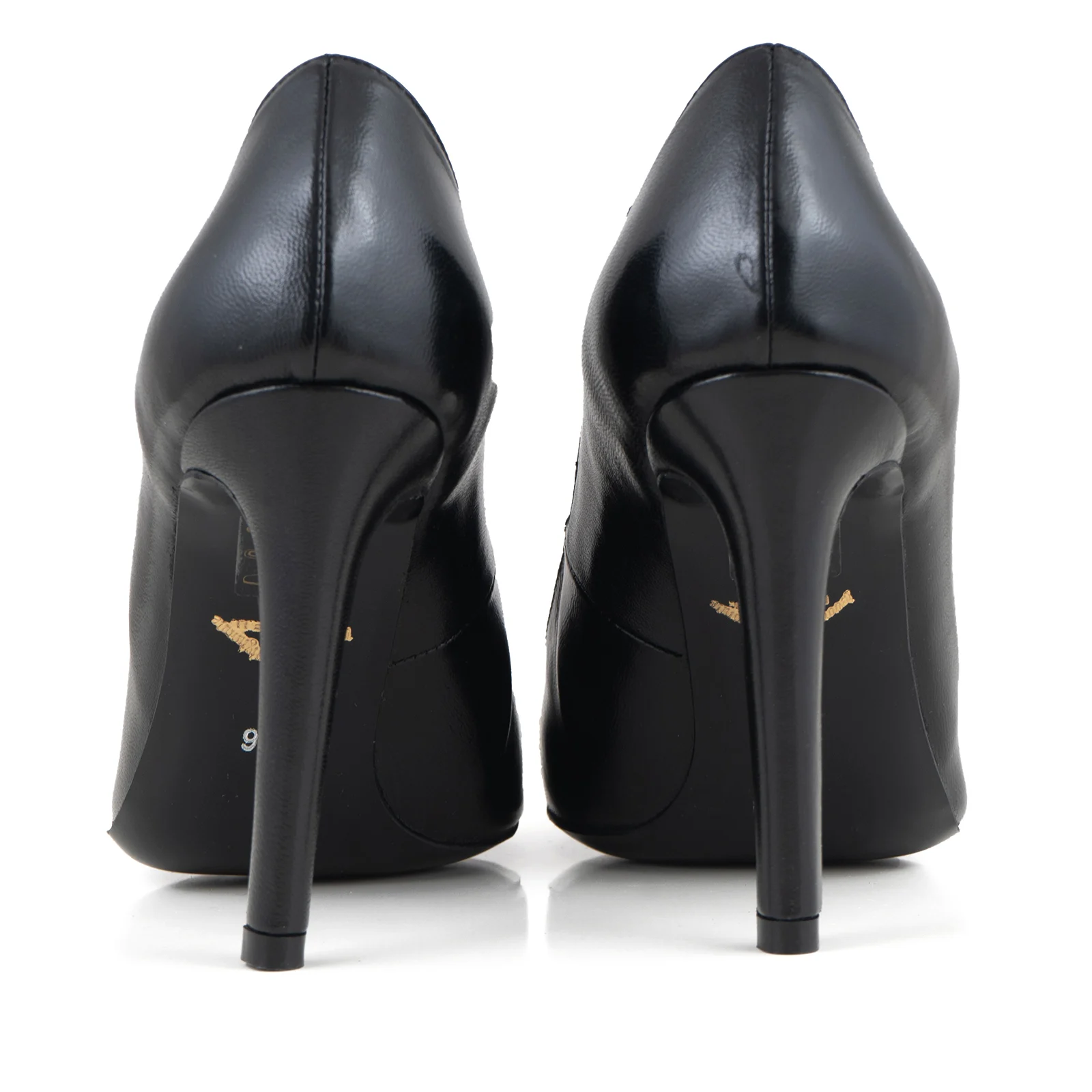 PANTOFI STILETTO, DIN PIELE NATURALA NEAGRA, CU CAPTUSEALA DIN PIELE SI VARF ASCUTIT [3]