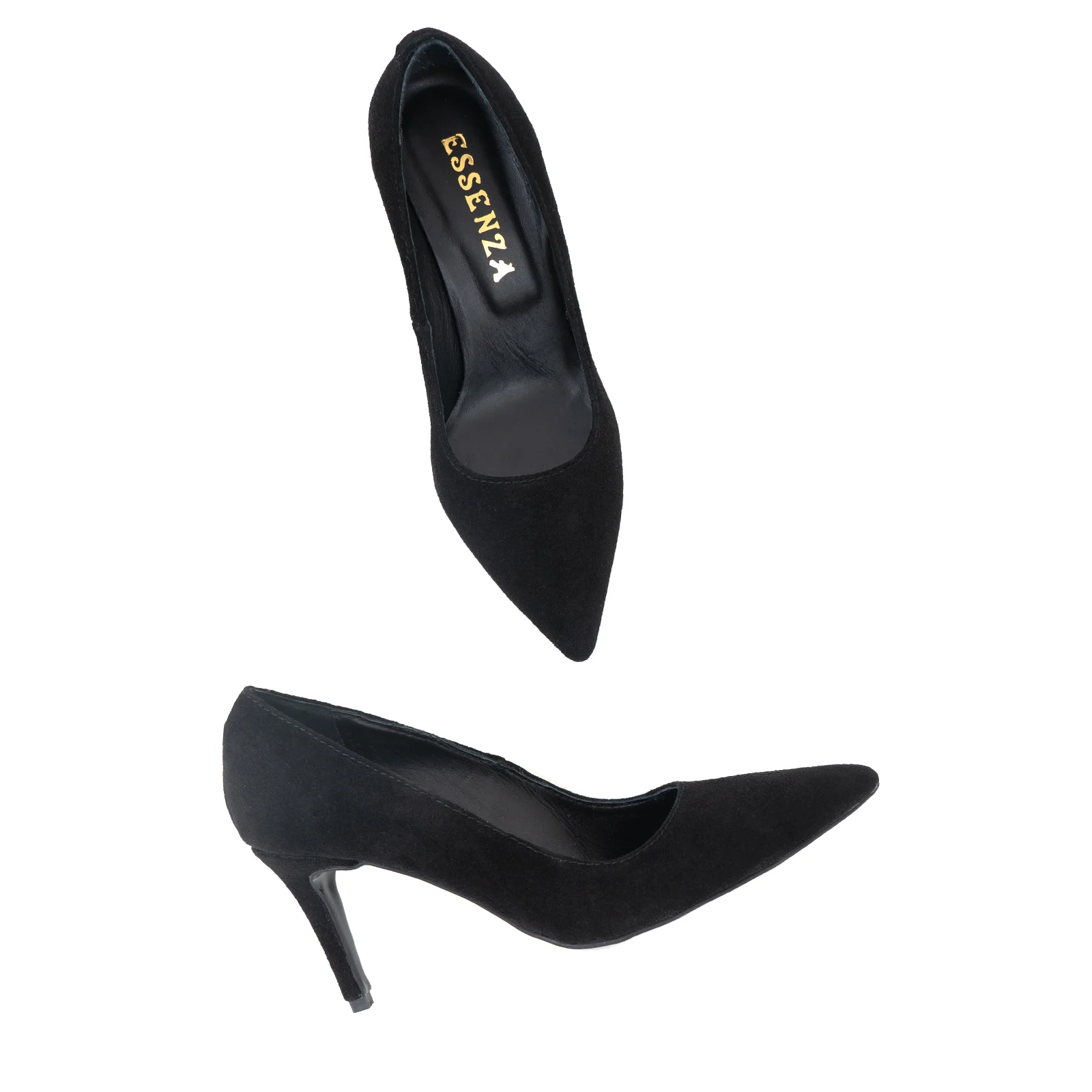 PANTOFI STILETTO, DIN PIELE NATURALA INTOARSA, CU TOC DE 7CM IMBRACAT IN PIELE [3]