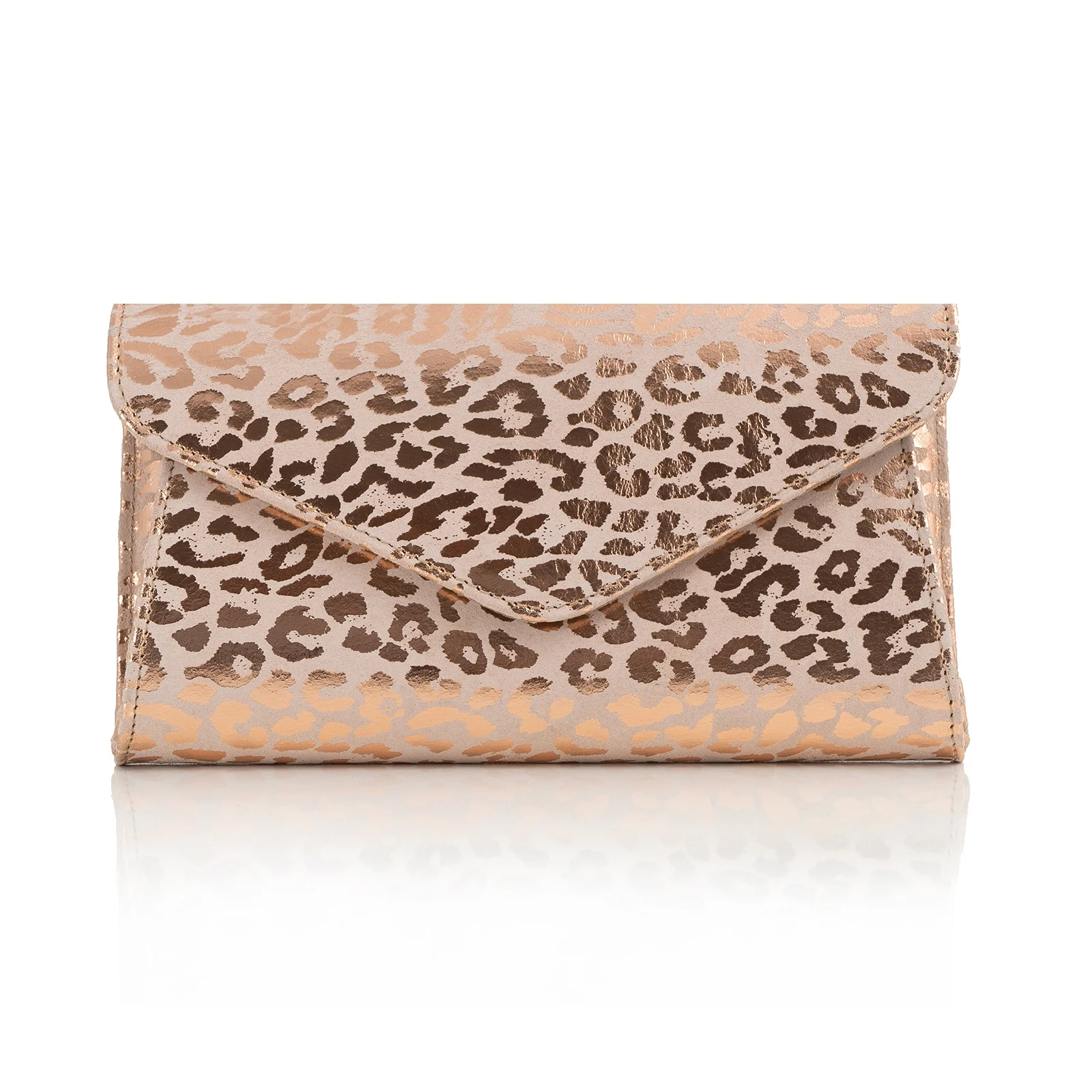 POSETA PLIC EMMA, CAPAC IN V, DIN PIELE LAMINATA AURIU/ROSE PAL ANIMAL PRINT [1]