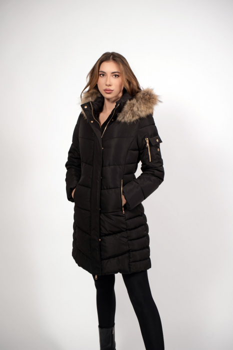 Jacheta  neagra cu gluga [3]