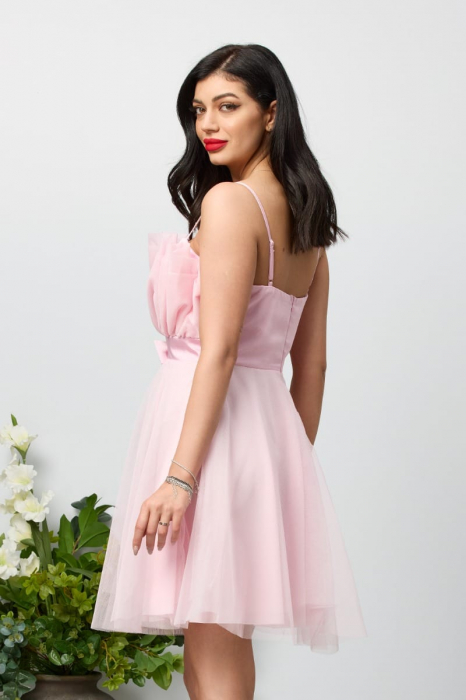 Rochie scurta roz pudra [2]
