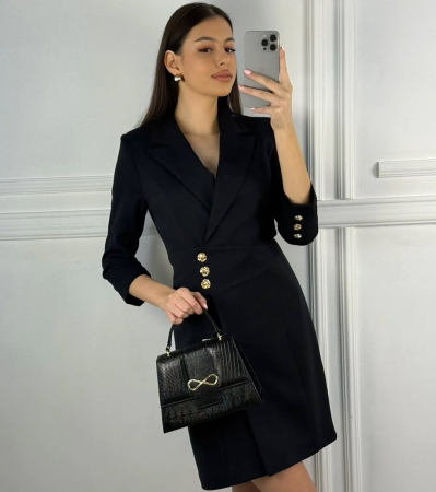 Noutati - Costum cu fusta, negru