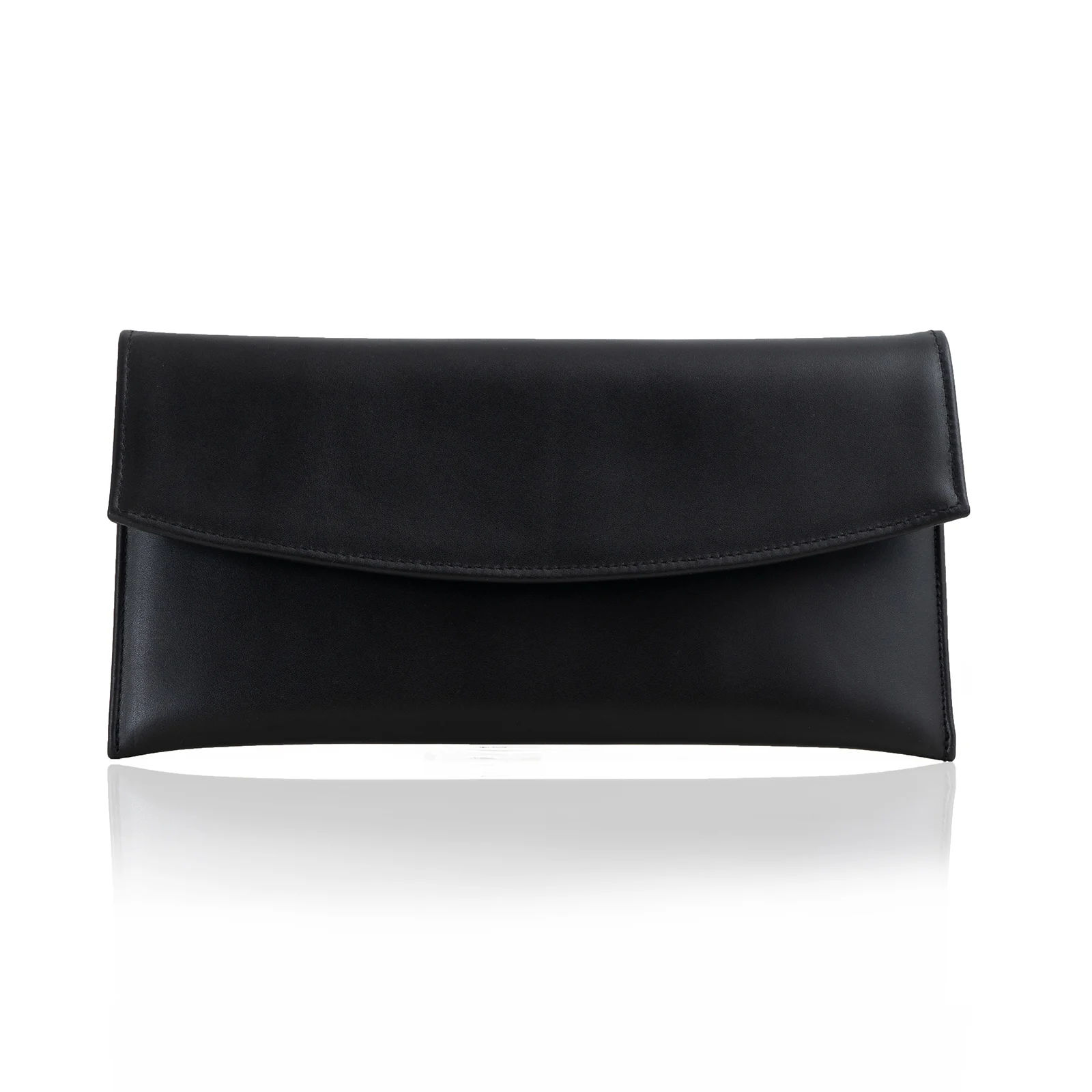 Plicuri - POSETA PLIC ANNA, DIN PIELE NATURALA NEAGRA