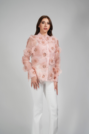 CAMASA ELEGANTA, CU ACCESORII FLORALE [3]