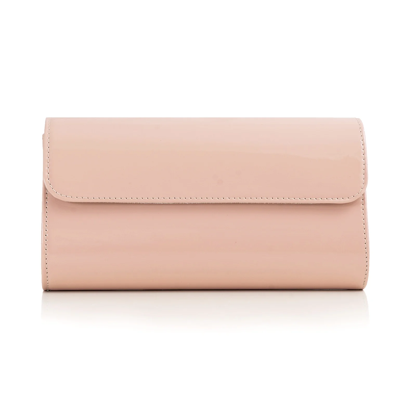 Plicuri - POSETA PLIC INA, DIN PIELE LACUITA NUDE ROZE