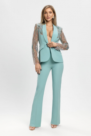 Costume - Compleu verde menta, din doua piese BBY