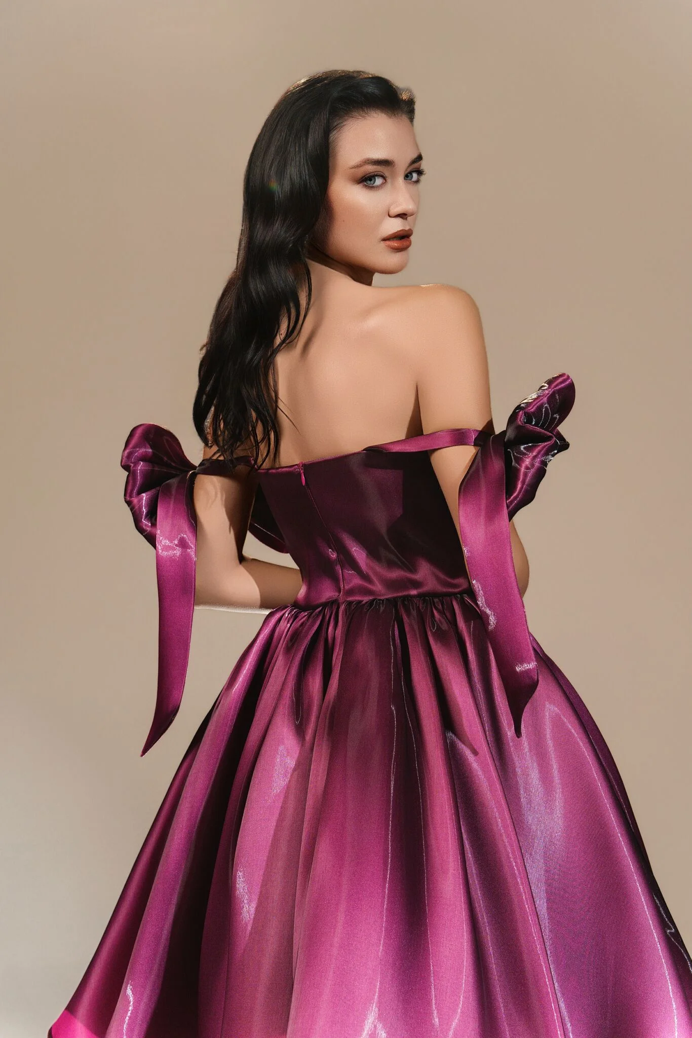 Rochie de Ocazie Premium Baby-Doll "Amour Magenta" [1]