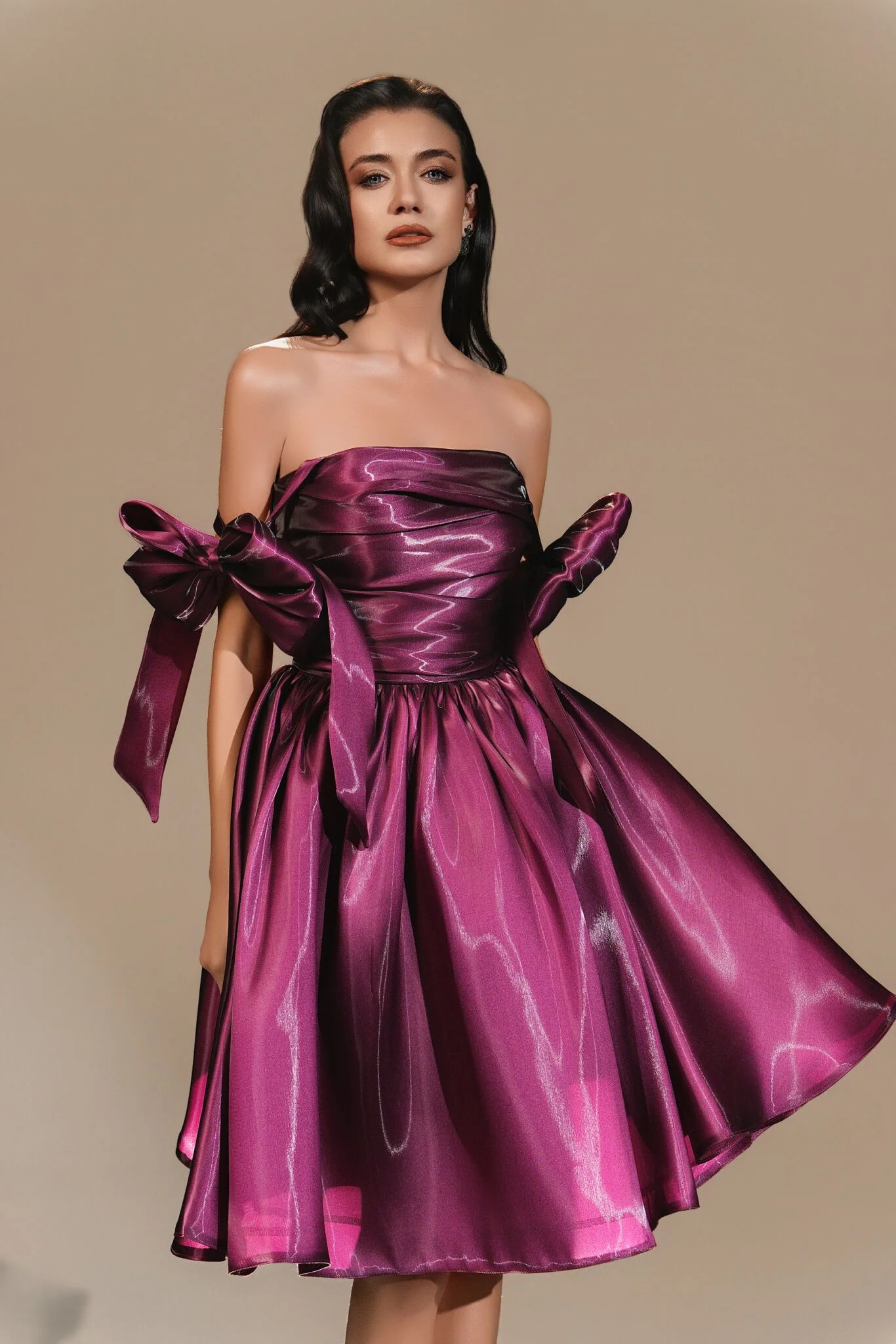 Rochie de Ocazie Premium Baby-Doll "Amour Magenta"