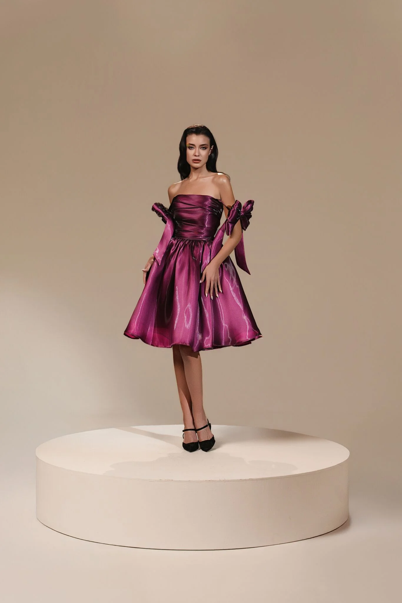 Rochie de Ocazie Premium Baby-Doll "Amour Magenta" [2]