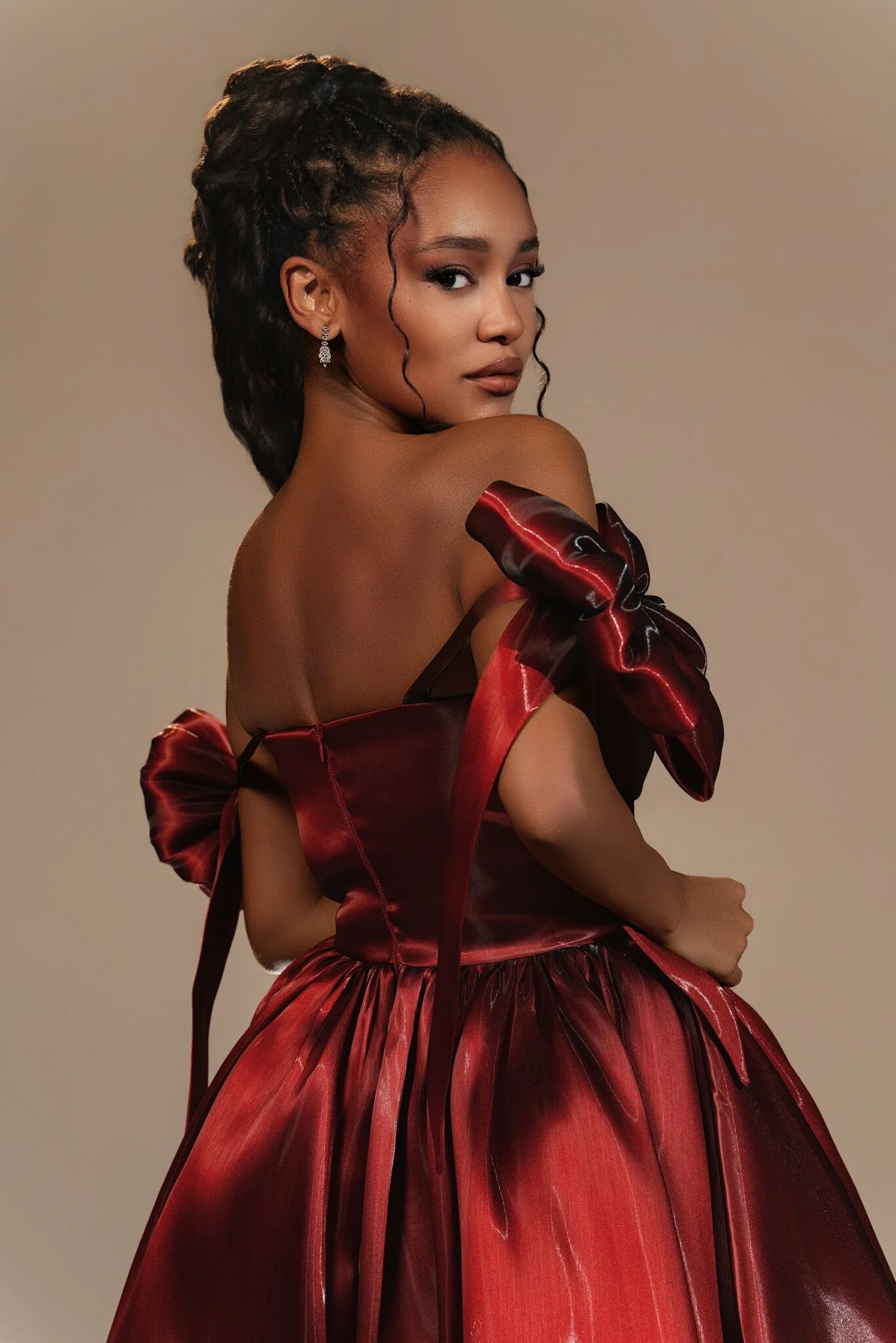 Rochie de Ocazie Premium Baby-Doll "Amour Burgundy" [2]
