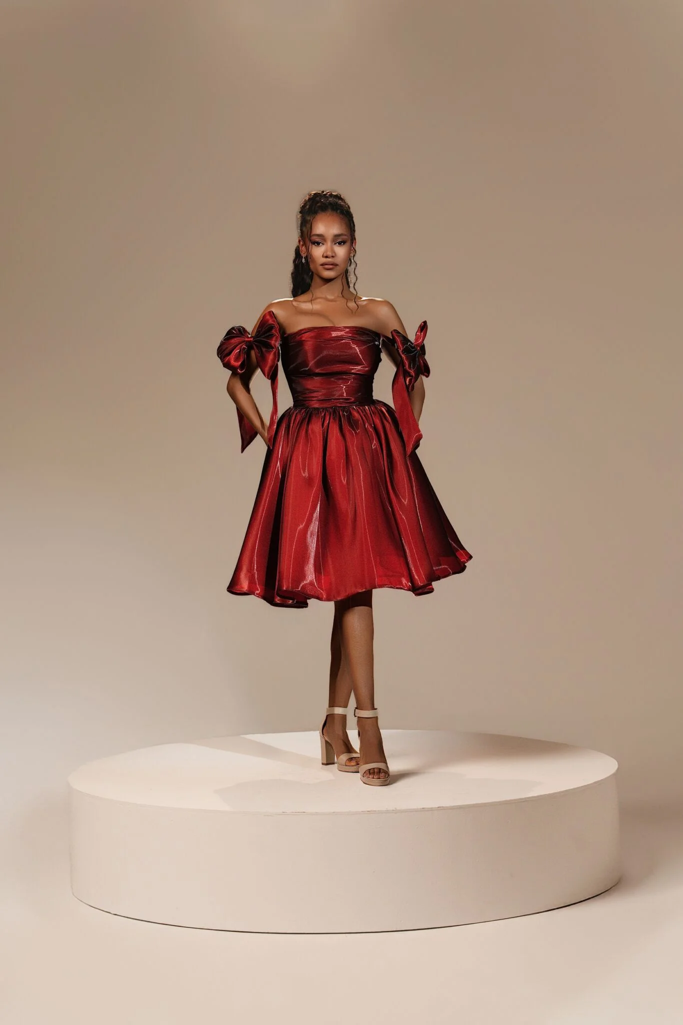 Rochie de Ocazie Premium Baby-Doll "Amour Burgundy"