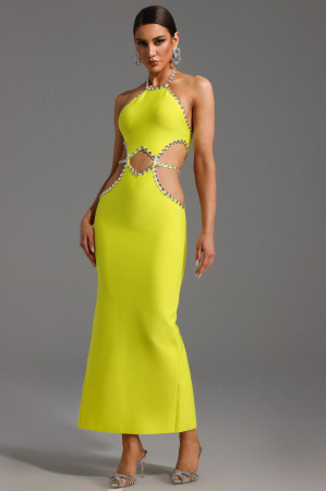Imbracaminte - ROCHIE BANDAGE YELLOW CRUSH