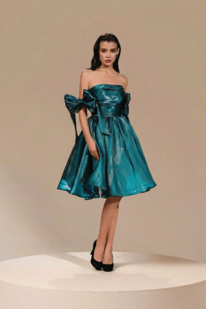 Rochii de ocazie - Rochie de Ocazie Premium Baby-Doll "Amour Blue"