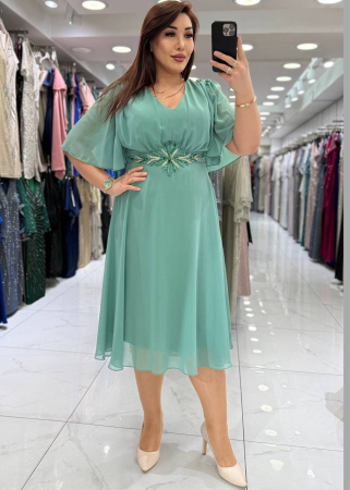 Rochie Elegantă Midi din Voal