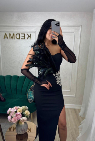 Imbracaminte - Rochie spectaculoasa accesorizata - neagra