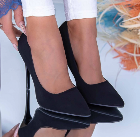 Toc 11 cm Pantofi cu Toc subtire  Black [7]