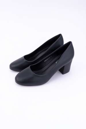 Toc 4 cm Pantofi cu Toc gros  Negru [2]
