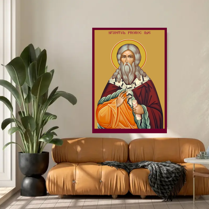 Icoana Sfantul Proroc Ilie printata pe MDF cu UV la dimensiunea A4 [3]