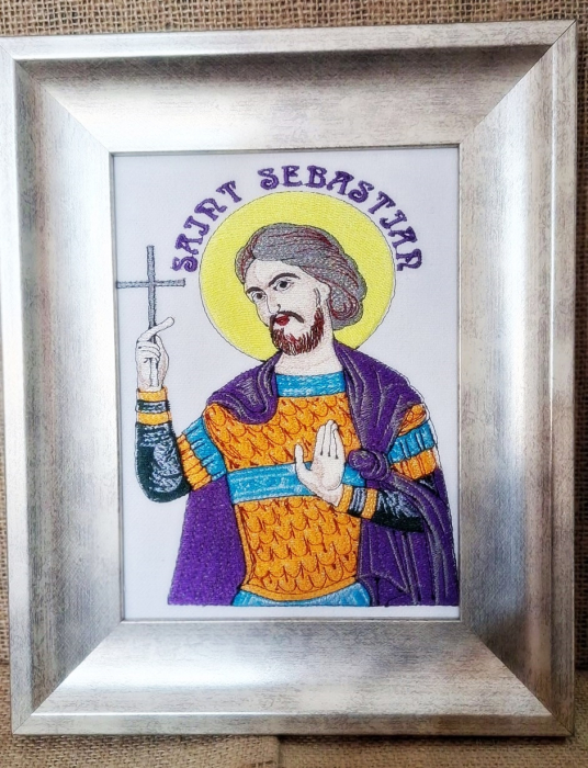 Icoana brodata - Sfantul Sebastian [1]