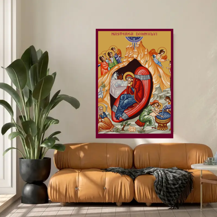 Icoana Nasterea Domnului printata pe MDF cu UV la dimensiunea A4 [3]