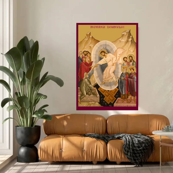 Icoana Invierea Domnului printata pe MDF cu UV la dimensiunea 10x15 cm [3]