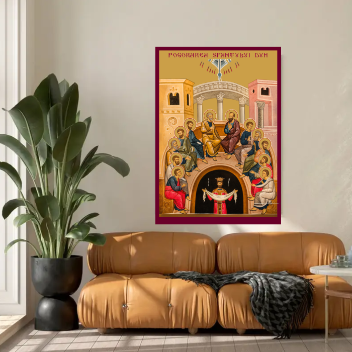 Icoana Pogorarea Sfantului Duh printata pe MDF cu UV la dimensiunea A4 [3]