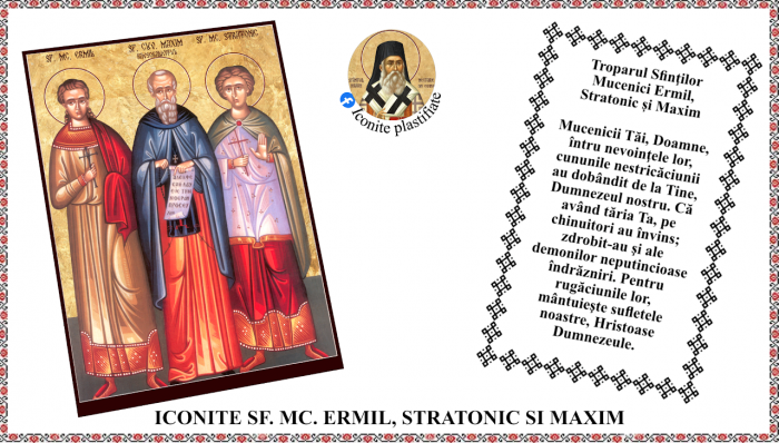 Icoana Sfintii Mucenici Emil, Stratonic si Maxim [1]