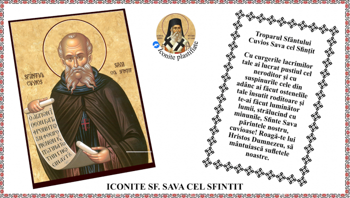 Icoana Sfantul Cuvios Sava cel Sfintit [1]
