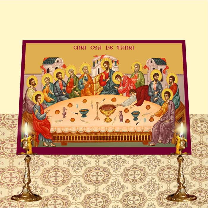 Icoana Cina cea de Taina printata pe MDF cu UV la dimensiunea A4 [2]