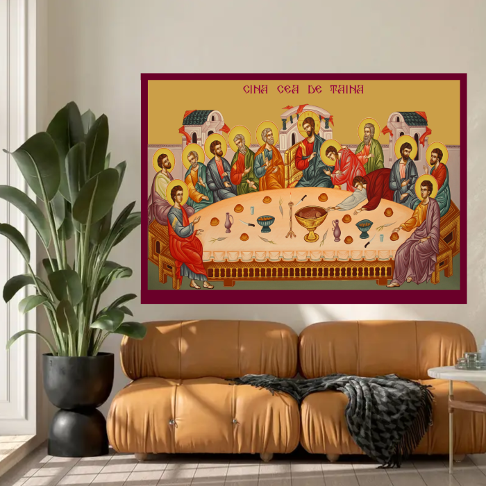 Icoana Cina cea de Taina printata pe MDF cu UV la dimensiunea A4 [3]