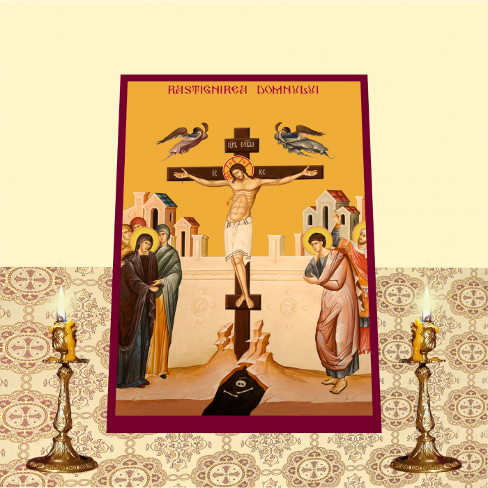 Set Icoane cu Sfintii cu Cruce rosie printate pe MDF cu imprimanta UV [23]