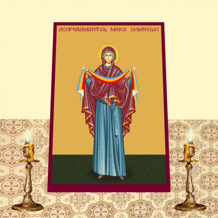 Set Icoane cu Sfintii cu Cruce rosie printate pe MDF cu imprimanta UV [14]